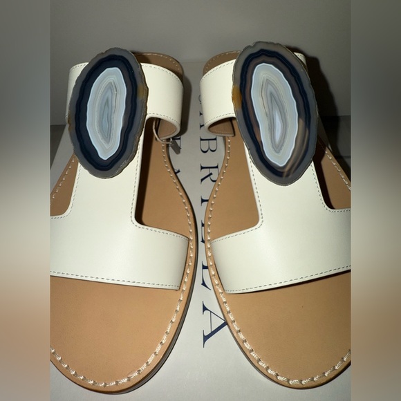 Gabriela Hearst Hades agate embellished sandals, size 40(US9,5-10). White - Picture 17 of 17